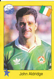 John Aldridge Republic of Ireland samolepka Semic EM 92 #284